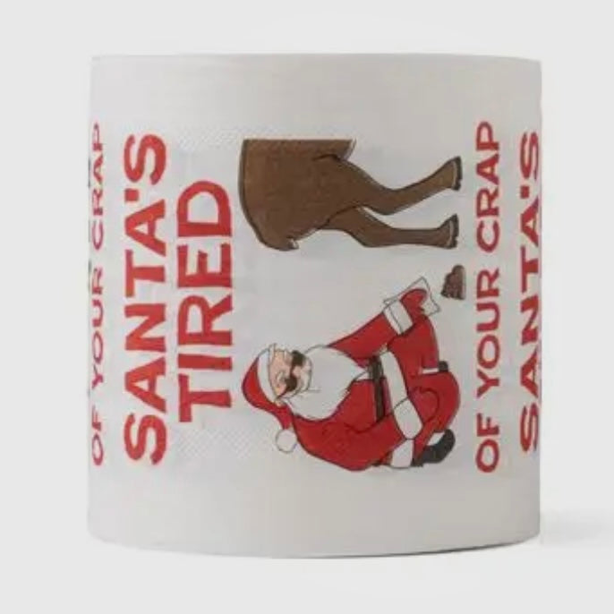 NORTH POLE PLUMBING CO. HILARIOUS HOLIDAY TOILET PAPER ROLL GAG GIFT