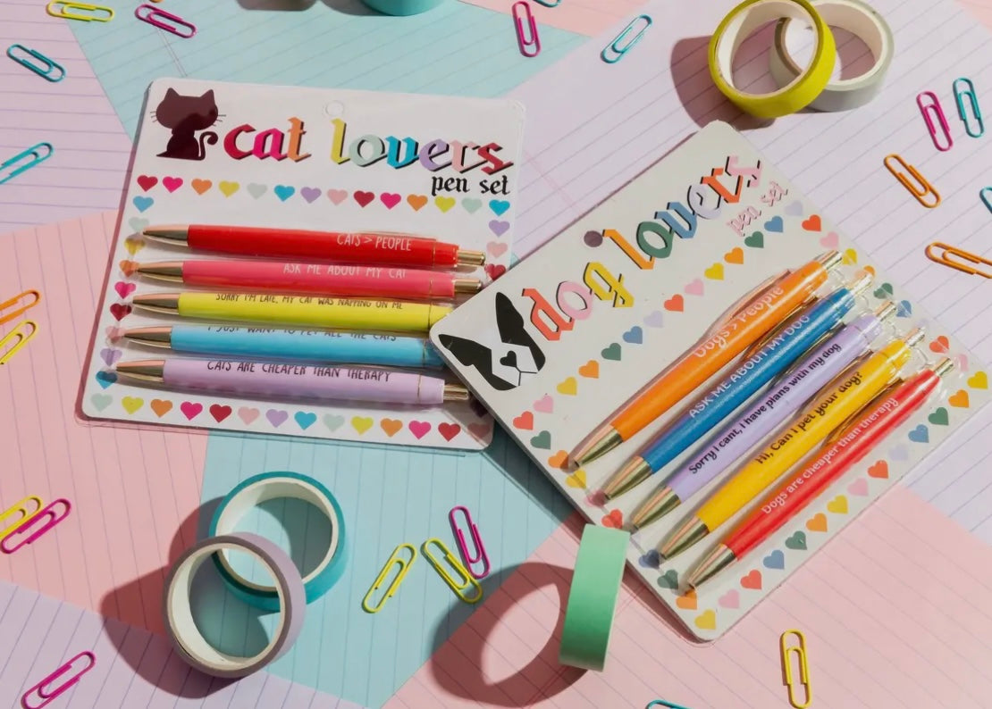 FUN CLUB SET OF 5 PENS WITH SAYINGS