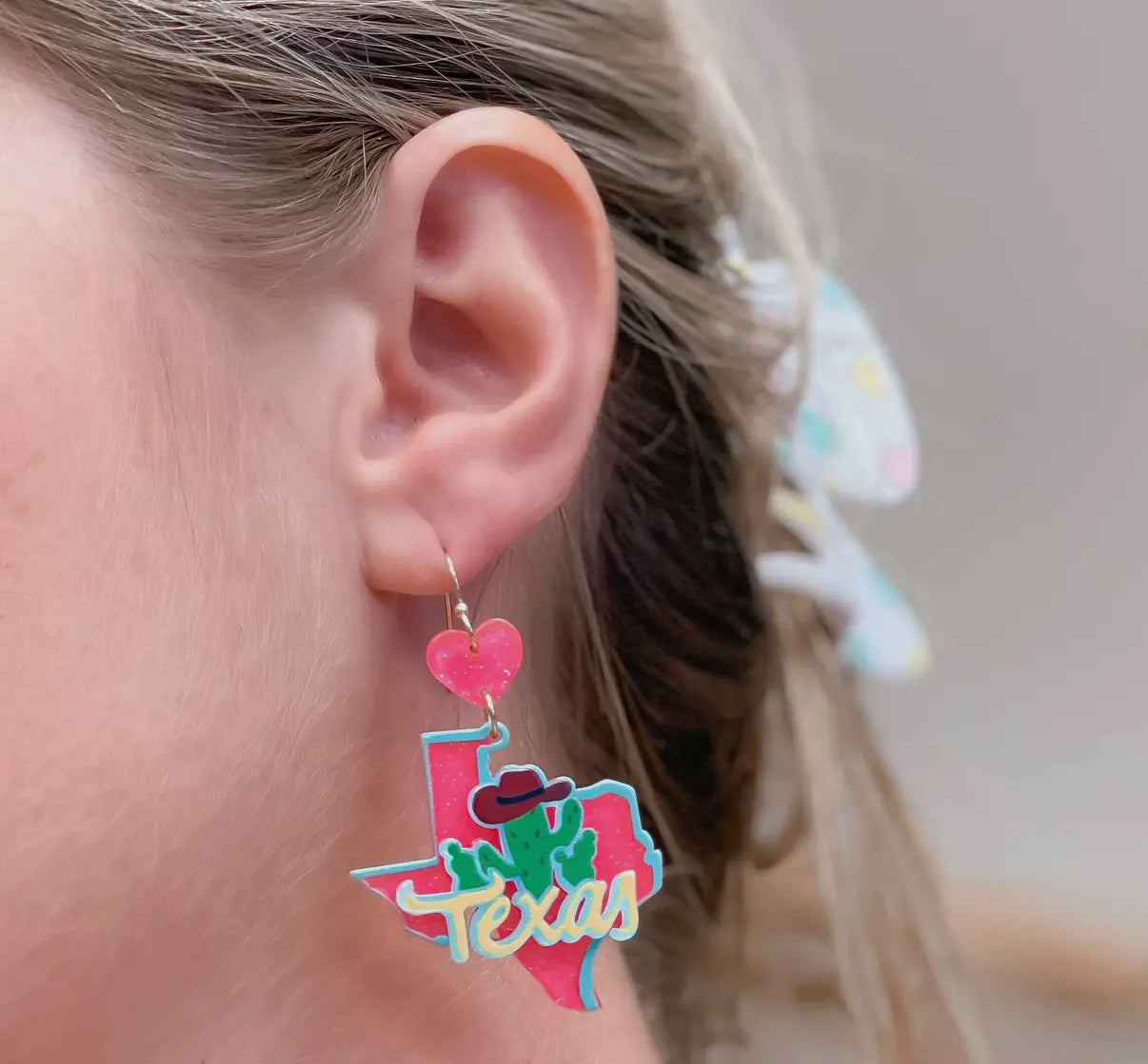 TEXAS STATE ICON DANGLE EARRINGS BY P.O.