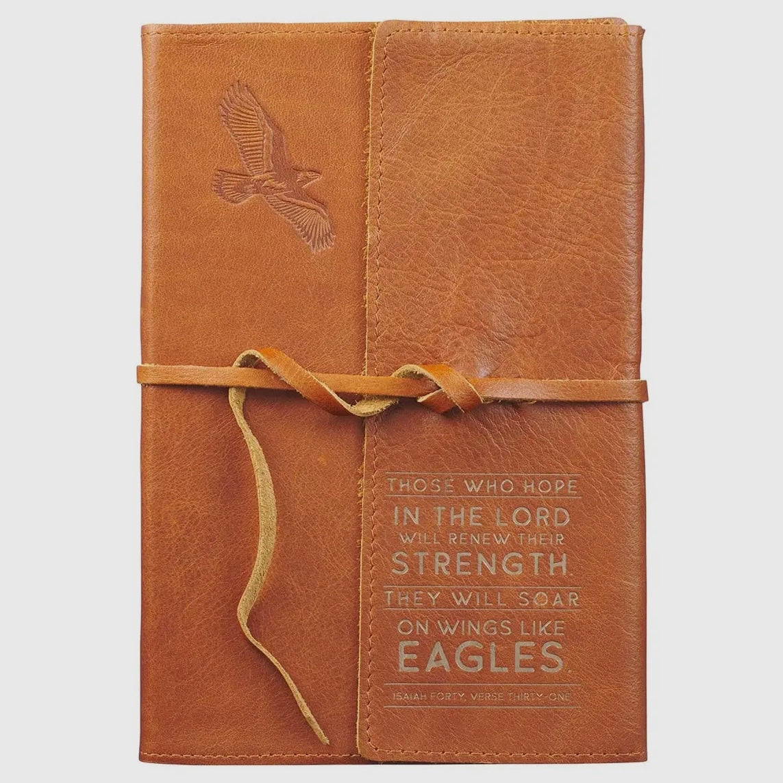 Wings Of Eagles Saddle Tan Full Grain Leather Journal