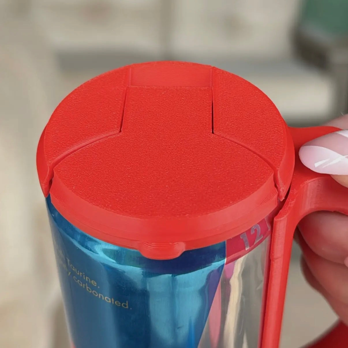 2 PIECE SET - THE "ORIGINAL SIPZEY" 12OZ SKINNY CAN HOLDER *HANDLE* & MATCHING SKINNY CAN *LID* MADE IN USA!