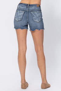 Judy Blue Denim Bandana Print Pocket Shorts - PLUS 3X