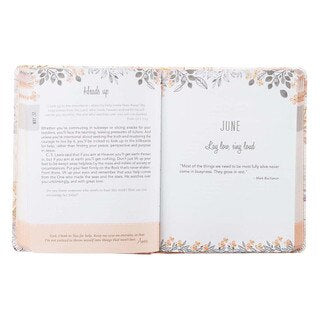 DEVOTIONAL WALKING IN GRACE FAUX LEATHER BOOK