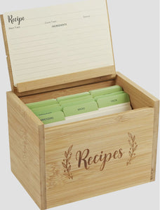 Bamboo Recipe Box Set PPP