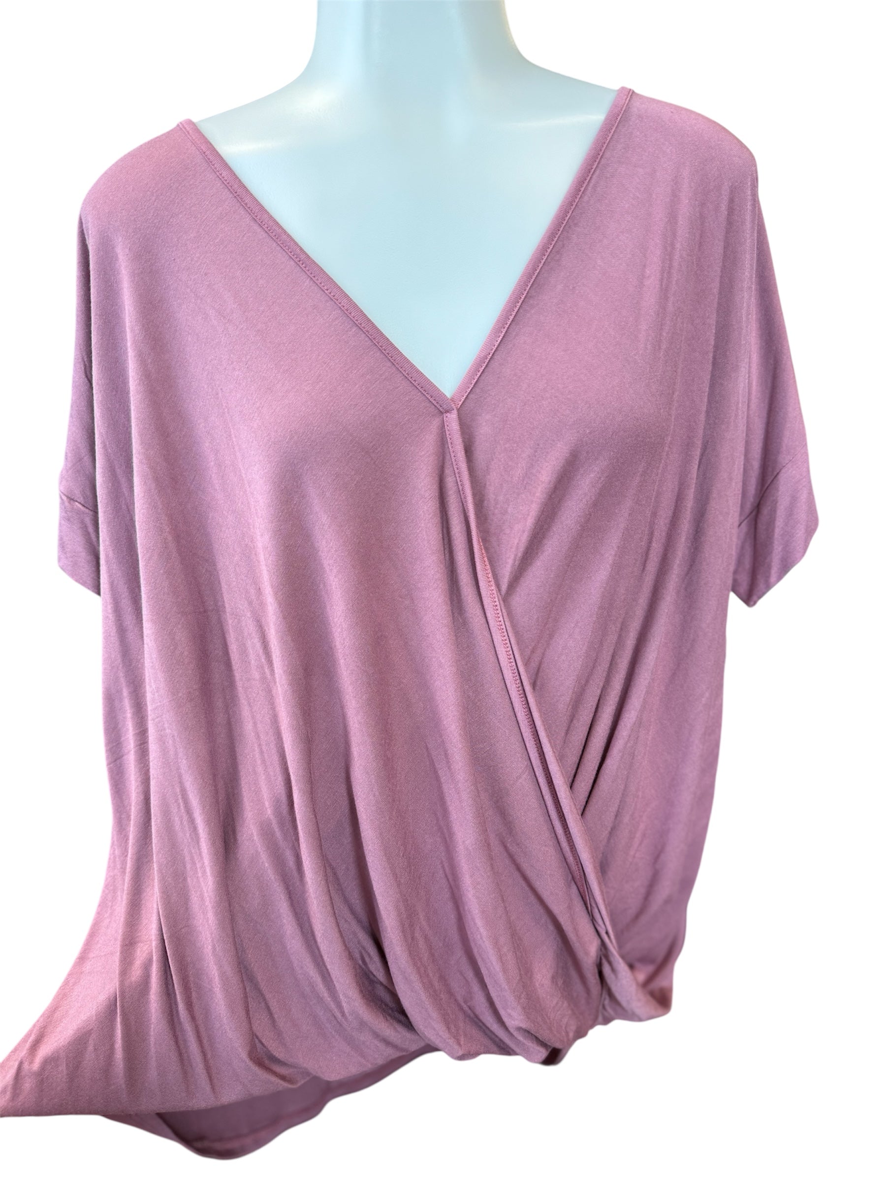 Mauve Draped Front Top- SALE- SMALL & LARGE AVAILABLE