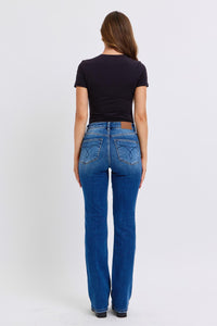 MID RISE THERMAL BOOTCUT DARKWASH JUDY BLUE DENIM