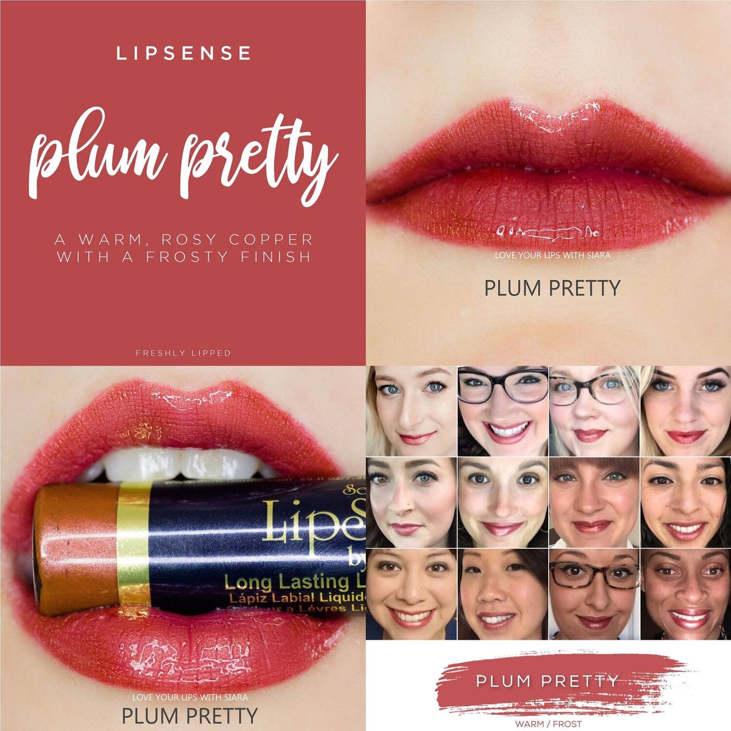 PLUM PRETTY LONG LASTING LIPSENSE LIPSTICK