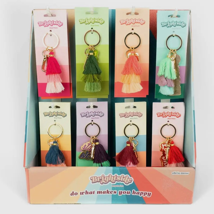 OLIVIA MOSS BRIGHT SIDE KEYCHAINS WITH TASSELS