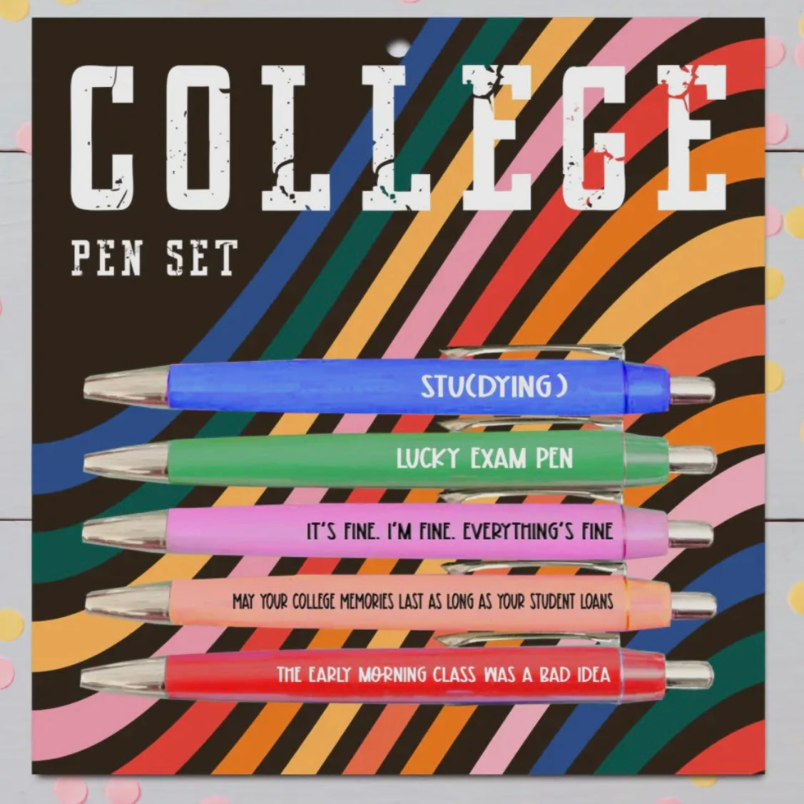 FUN CLUB SET OF 5 PENS WITH SAYINGS