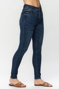 DARKWASH JUDY BLUE HIGH WAIST TUMMY CONTROL SKINNY DENIM-PLUS