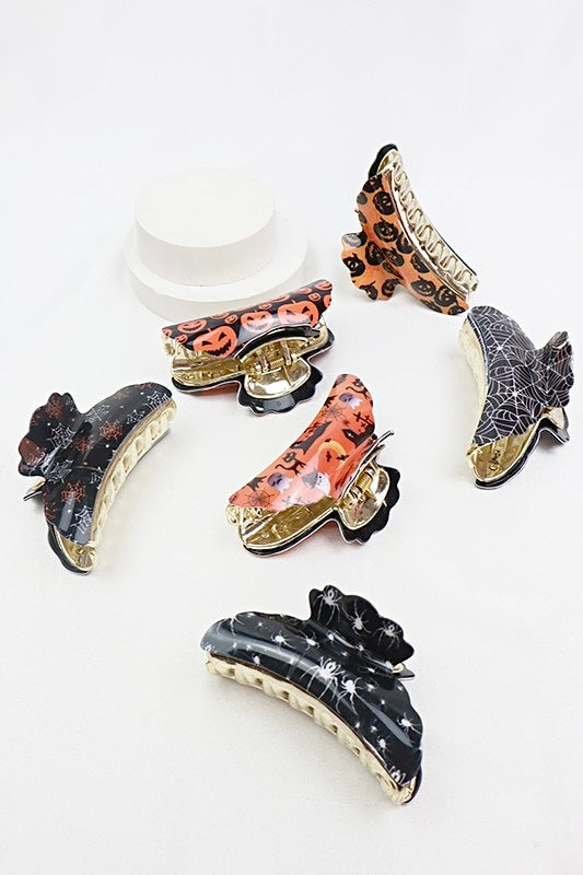 HALLOWEEN PRINTED CLAW HAIR CLIPS- SALE