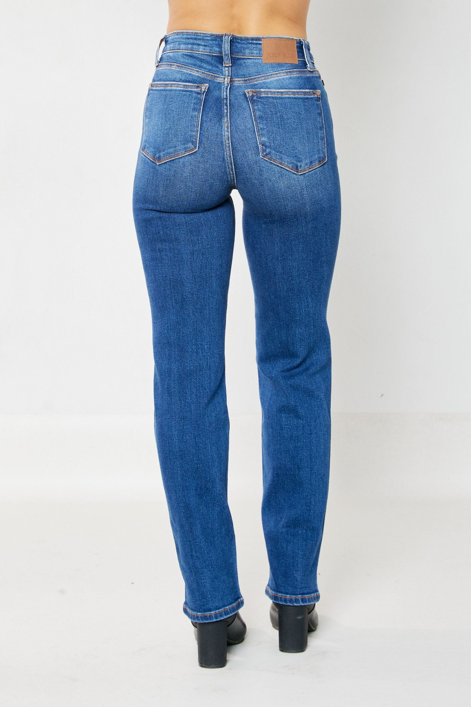 High Waist Medium Wash Hidden Button Fly Dad Jeans Judy Blue Denim-PLUS SIZES 16W & 20W left.