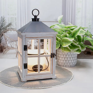 WEATHERED WHITE WOODEN CANDLE WARMER BY MILKHOUSE CANDLE CO
