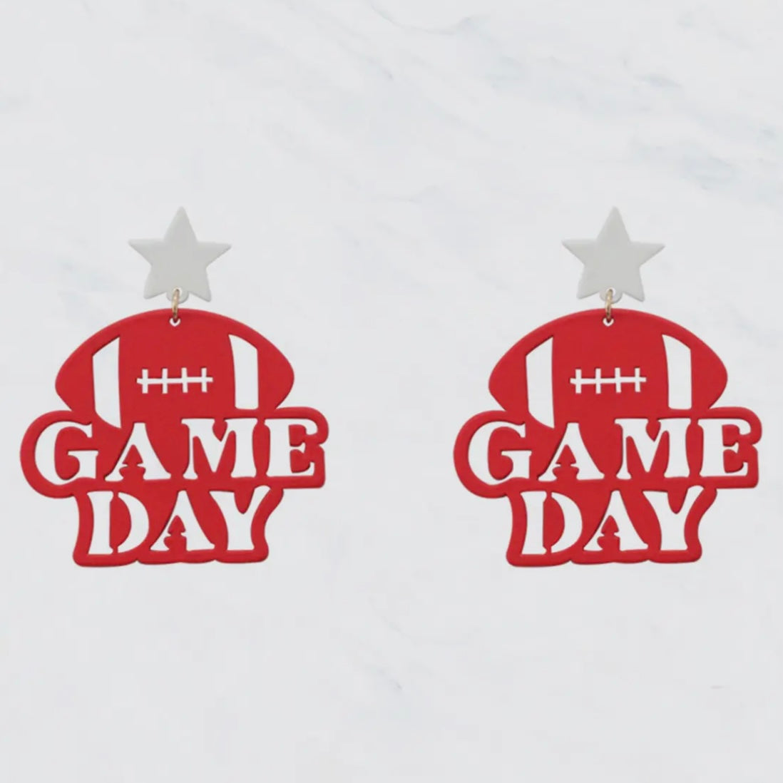 GAME DAY CUT OUT FILIGREE THIN FOOTBALL EARRINGS