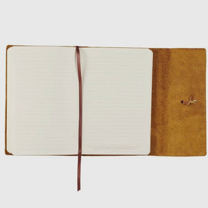 Wings Of Eagles Saddle Tan Full Grain Leather Journal