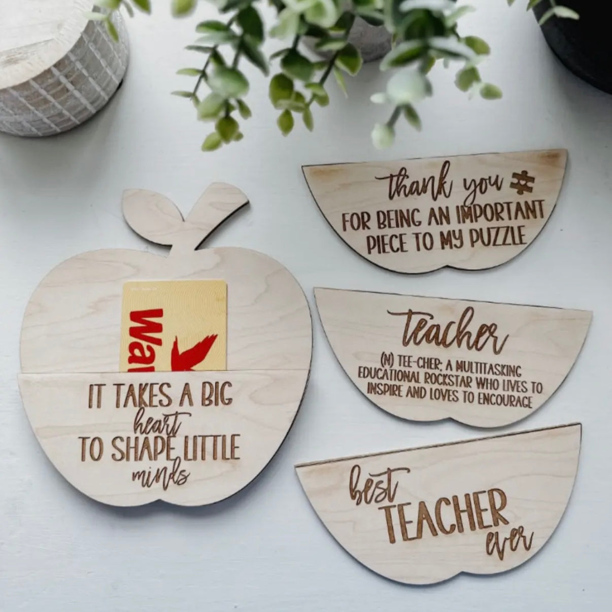 GIFT CARD HOLDER- HANDMADE FROM WOOD- TEACHER THANK YOU GIFTS