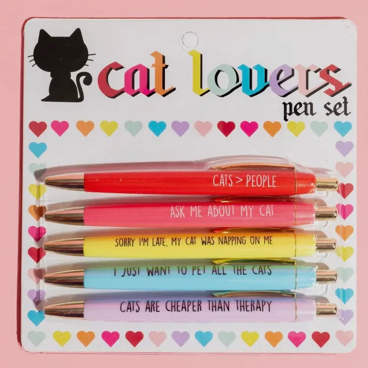 FUN CLUB SET OF 5 PENS WITH SAYINGS
