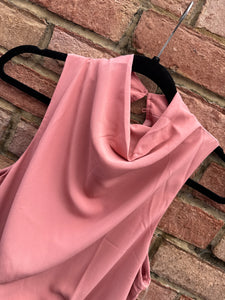 Blush Draped Neck Romper