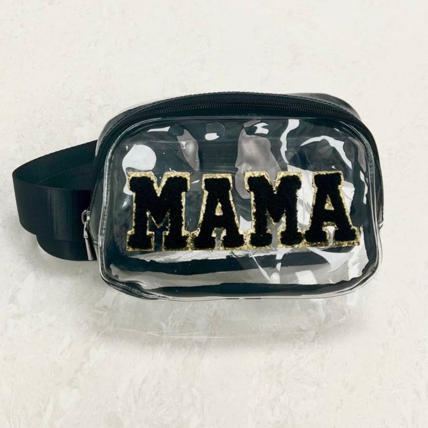 Clear Chenille MAMA Belt Bag