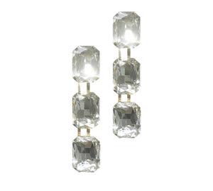 Crystal Triad Dangle Earrings