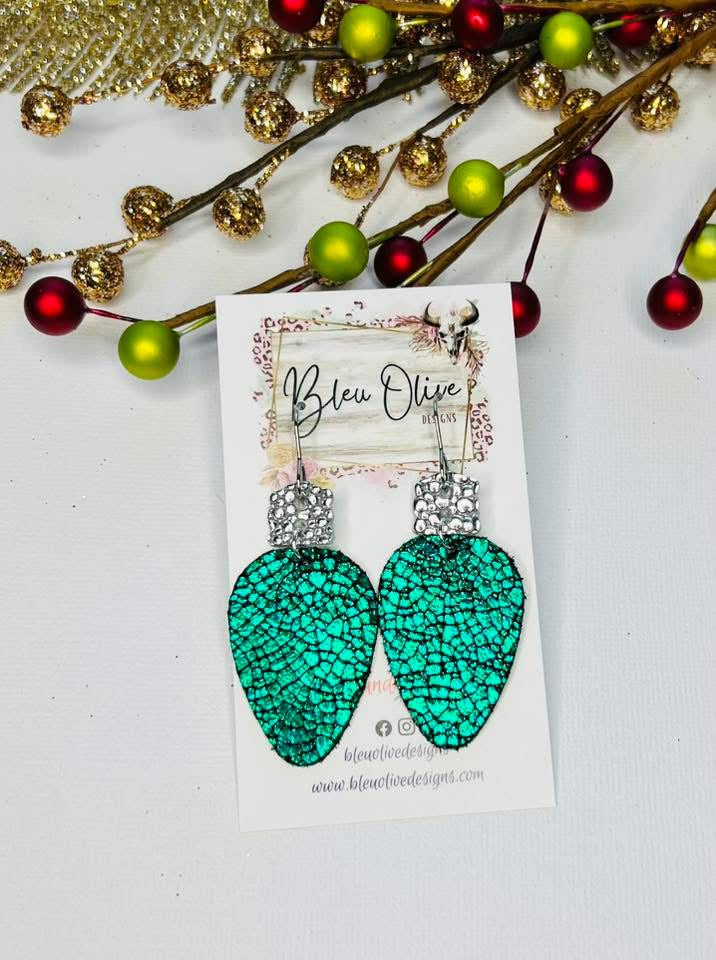 ORNAMENTS WITH SILVER TOPPERS HANDMADE EARRINGS BY B.O.D