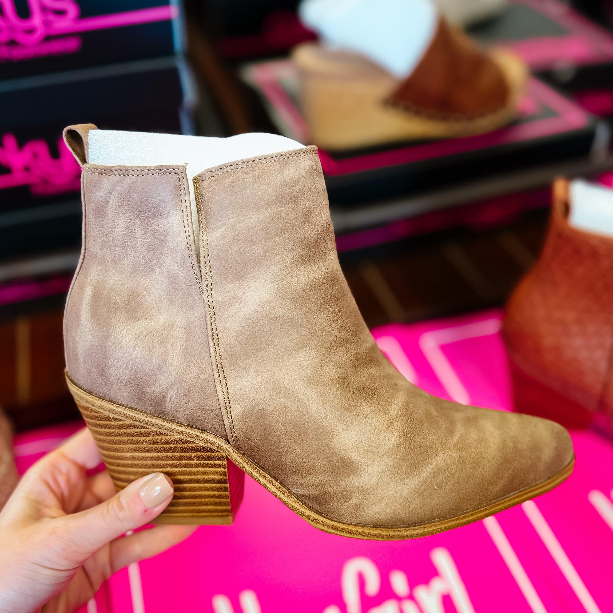 GIMME SUGAR TAN OIL PU CORKYS BOOTIE BOOTS