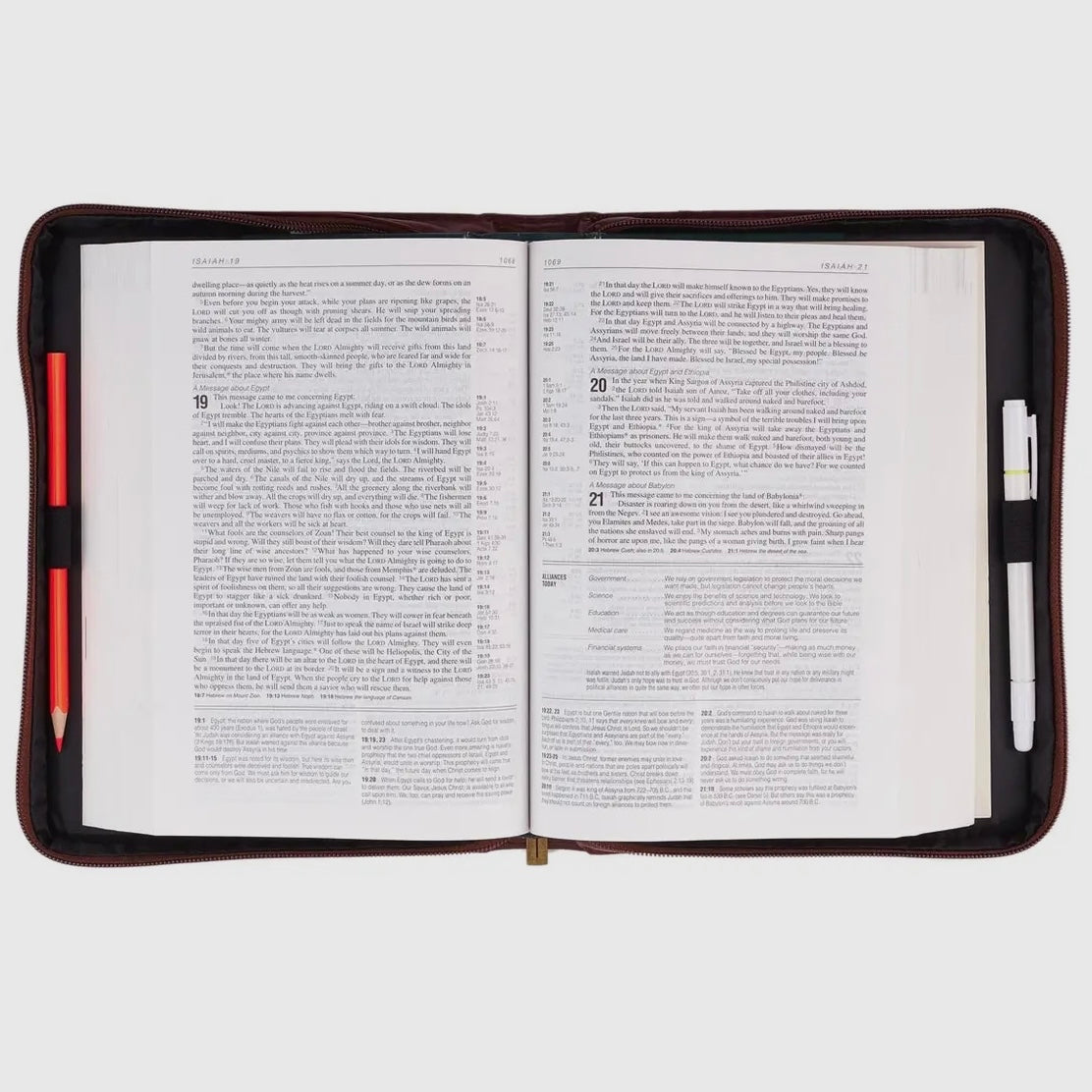 Names Of God Brown Faux Leather Bible Cover - MEDIUM