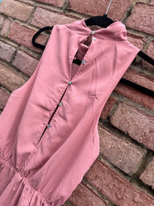 Blush Draped Neck Romper
