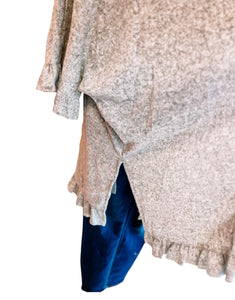 Heather Grey Solid Dolman Cardigan