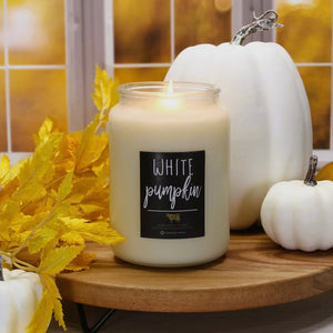 26 OZ WHITE PUMPKIN MILKHOUSE CANDLE CO FARMHOUSE JAR