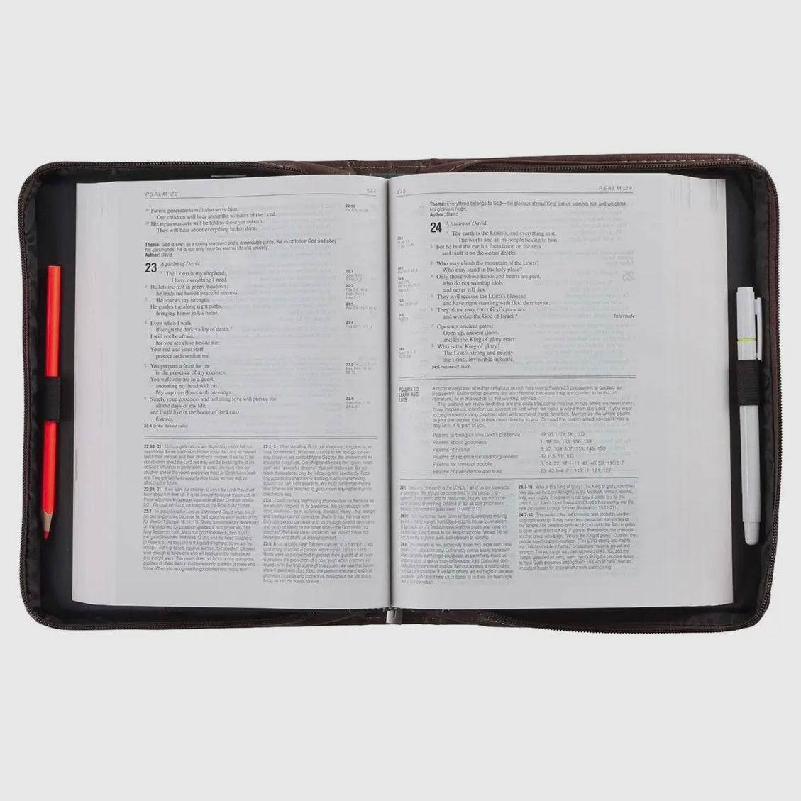 A Man's Heart Brown Faux Leather Bible Cover PROV 16:9 - LARGE