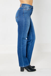 High Waist Medium Wash Hidden Button Fly Dad Jeans Judy Blue Denim-PLUS SIZES 16W & 20W left.