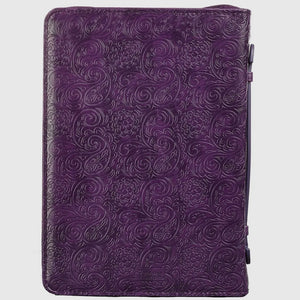 Faith Purple Faux Leather Fashion Bible Cover Hebrews 11:1 - LARGE