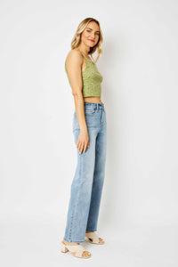 LIGHT WASH HIGH WAIST STRAIGHT LEG JUDY BLUE DENIM