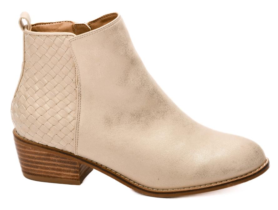 GOLD METALLIC HALF N HALF CORKYS BOOTIE BOOTS