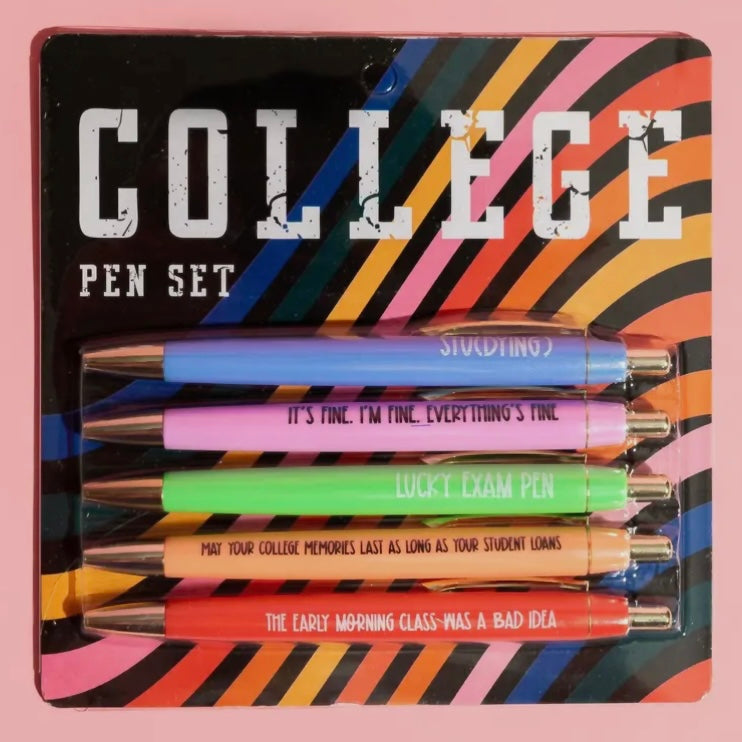 FUN CLUB SET OF 5 PENS WITH SAYINGS