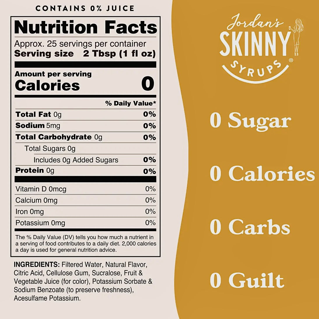 PINEAPPLE UPSIDE DOWN CAKE FLAVOR JORDAN'S SKINNY MIXES SYRUPS
