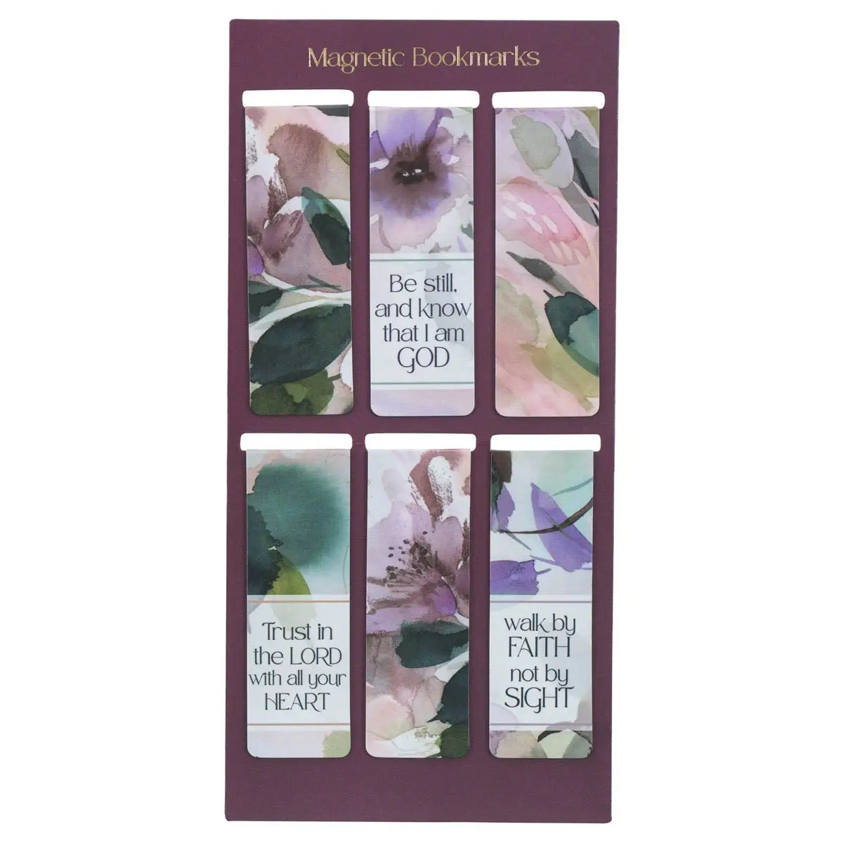 MAGNETIC BOOKMARKS WITH INSPIRATIONAL SAYINGS - SET OF 6