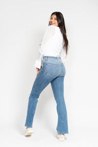 CORE HIGH WAIST CLASSIC CONTRAST WASH BOOTCUT MEDIUM WASH JUDY BLUE DENIM