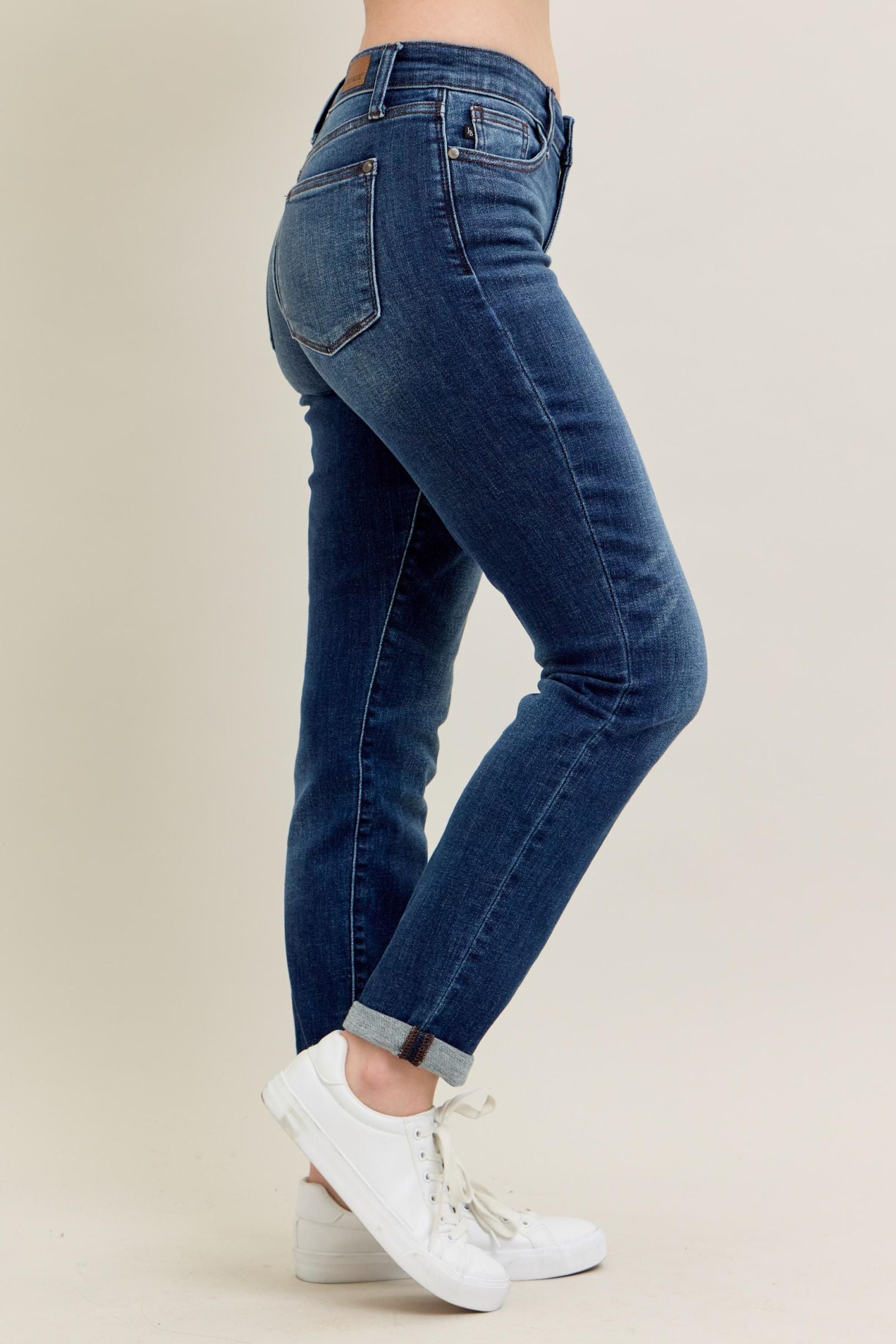 CORE SLIM FIT CUFFED DARKWASH JUDY BLUE DENIM-PLUS