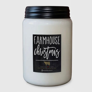 26 OZ FARMHOUSE CHRISTMAS MILKHOUSE CANDLE CO FARMHOUSE JAR