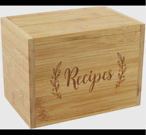 Bamboo Recipe Box Set PPP