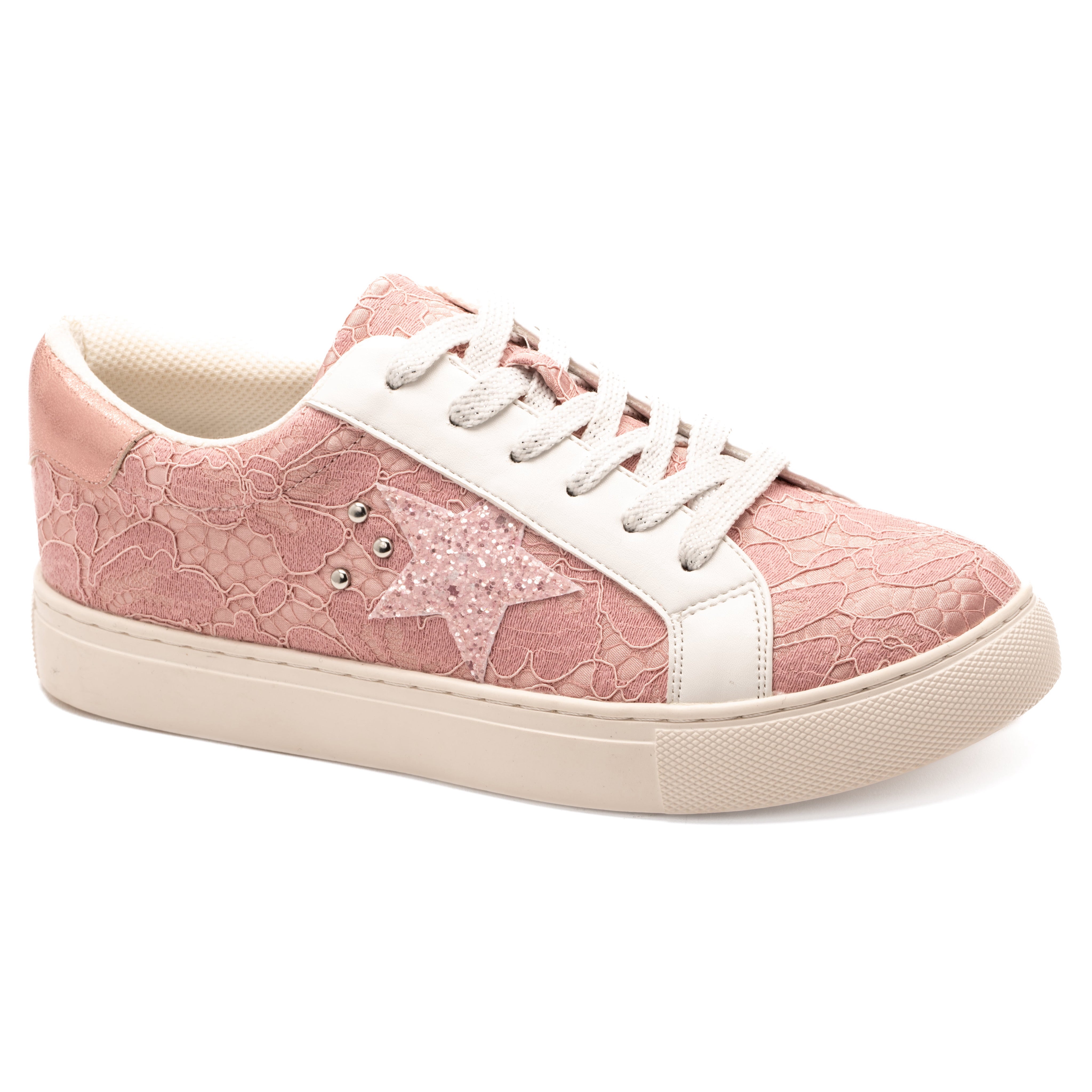 PINK LACE SUPERNOVA STAR GLITTER SNEAKERS CORKYS