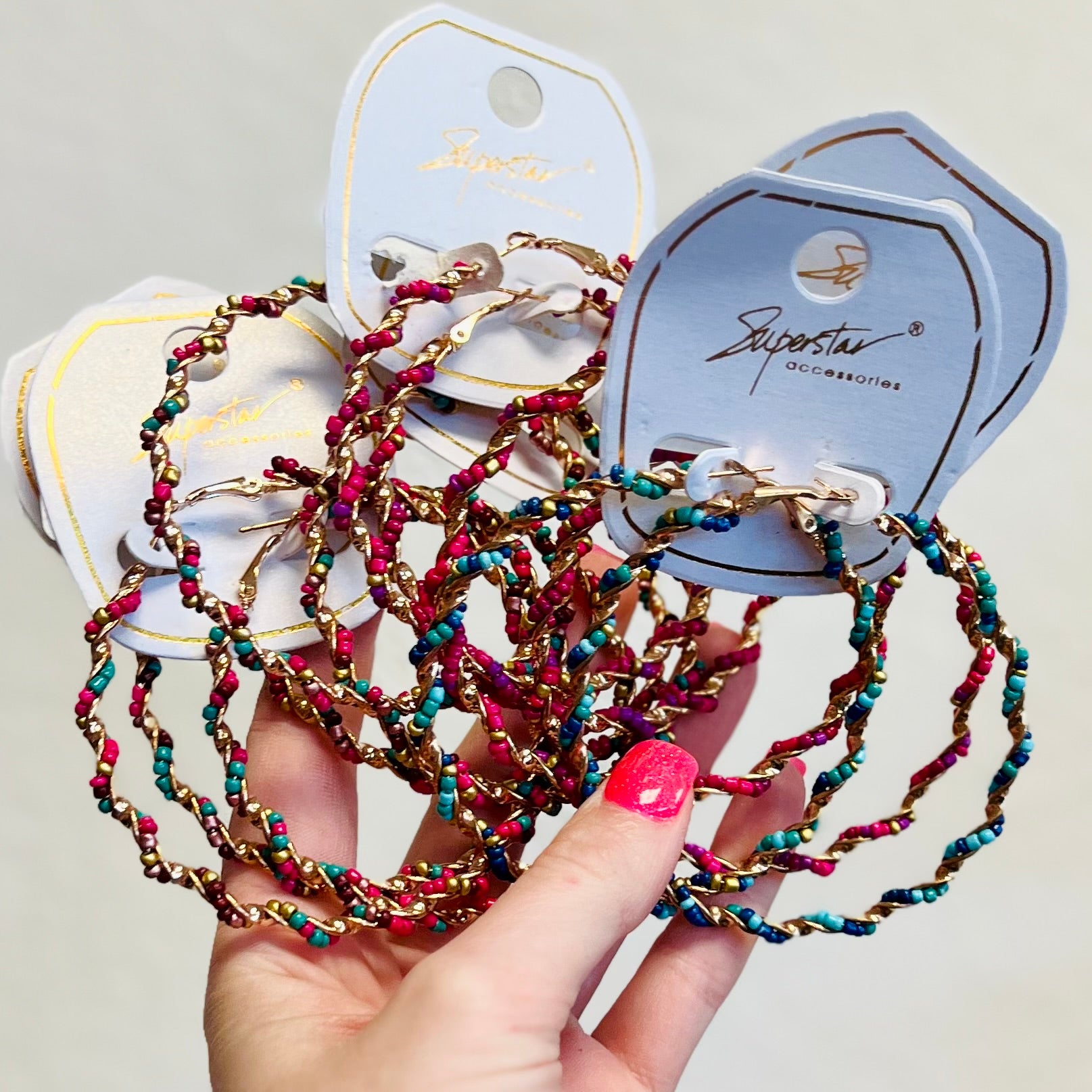 TWISTED HOOP EARRINGS- SALE