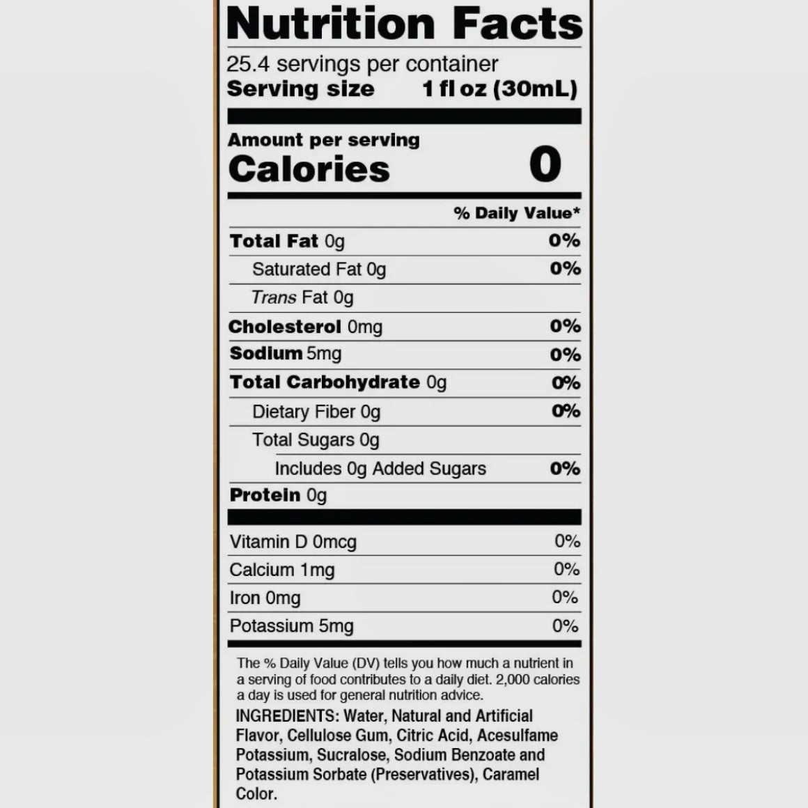 VANILLA CARAMEL CREME FLAVOR JORDAN'S SKINNY MIXES SYRUPS