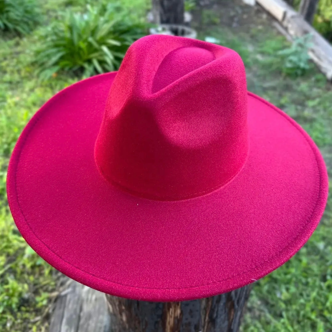 WIDE BRIM PANAMA HAT VEGAN FELT