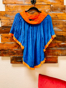 As is! Orange Blue Crochet Off Shoulder Top- MUST READ DESCRIPTION- You are agreeing to have read the description, when you buy this item! AS IS!!! $5!!!