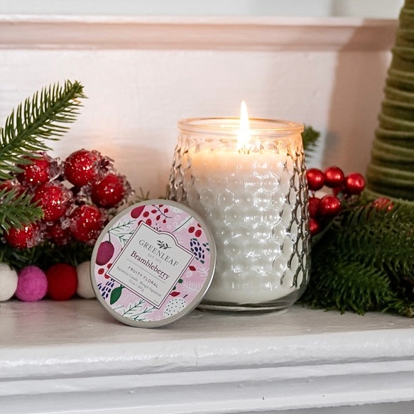 BRAMBLEBERRY SCENTED 13oz SIGNATURE CANDLE BY GREENLEAF