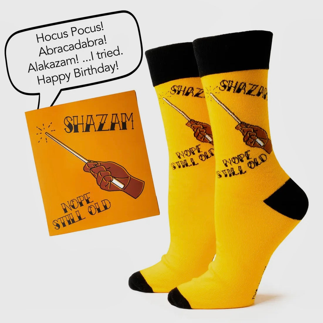 TWO LEFT FEET IT'S YO BIRTHDAY GIFT - CARD & SOCK SET