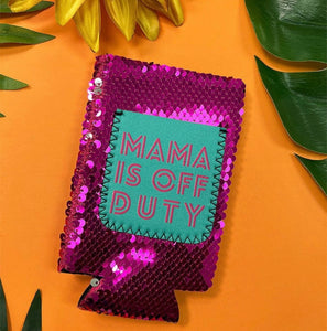 Sequin Slim Can Koozie with Pocket (Skinny Cans)
